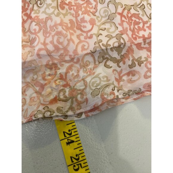 Sangria 2 pc Skirt Set Midi Ruffled Sheer Lined & Short Sleeve Top Size 10 - Picture 10 of 16